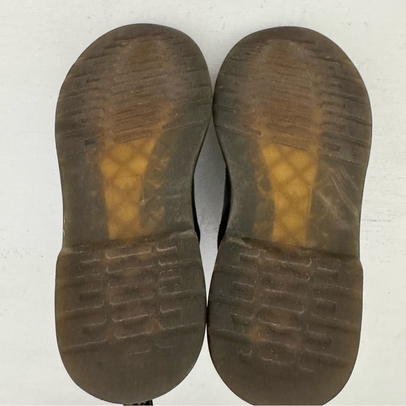 Dr Martens Delaney Black Leather Lace Up Combat Boots Kids Size 3 - Picture 12 of 14